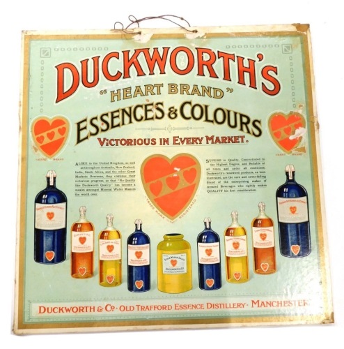 Appraisal: A Duckworth Heart Brand Essences and Colours advertising card cm