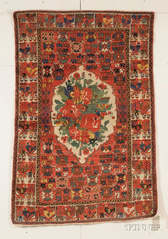 Appraisal: Bahktiari Rug West Persia early th century slight wear to