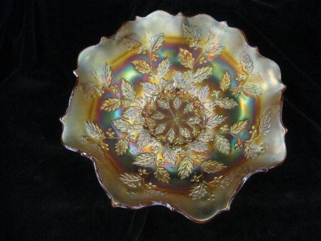 Appraisal: Carnival Holly Marigold Glass Bowl diameter excellent