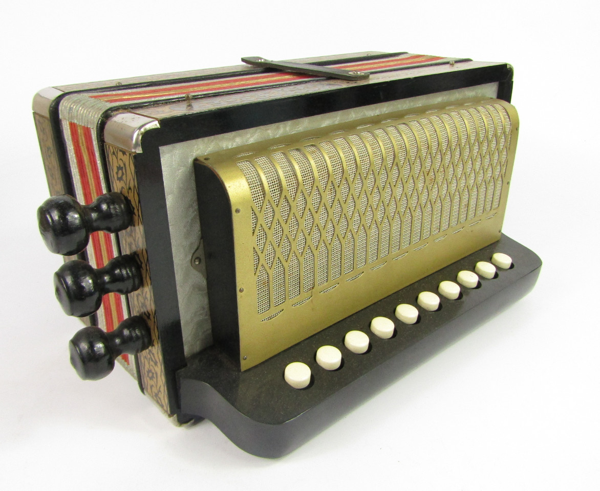 Appraisal: A Hohner pokerwork Melodeon Model with steel reeds boxed