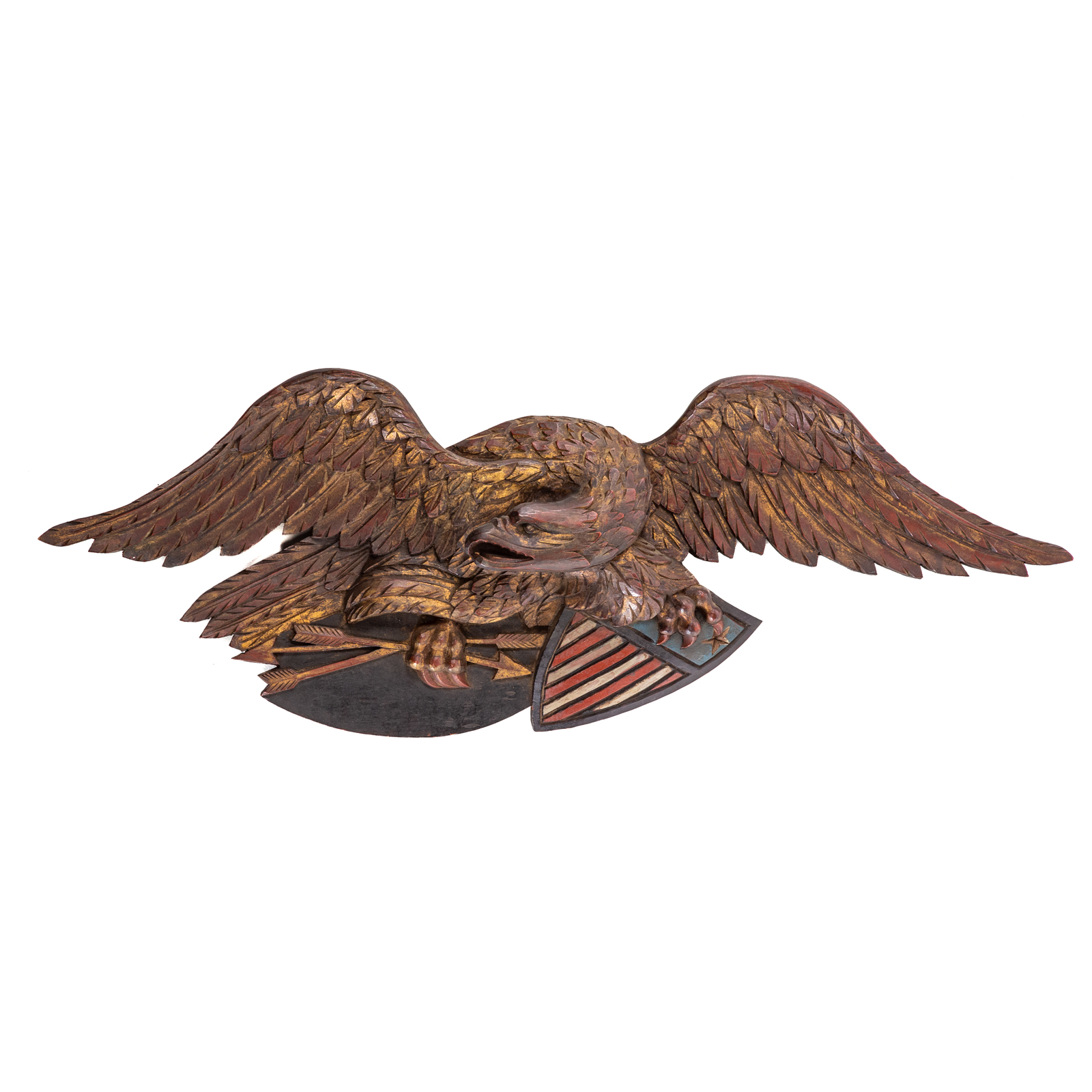 Appraisal: MANNER OF BELLAMY AMERICAN EAGLE WOOD Carved wooden eagle x