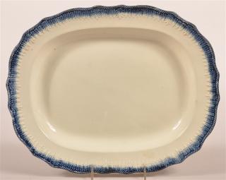 Appraisal: Leeds Soft Paste Blue Feather Edge Platter Leeds Soft Paste