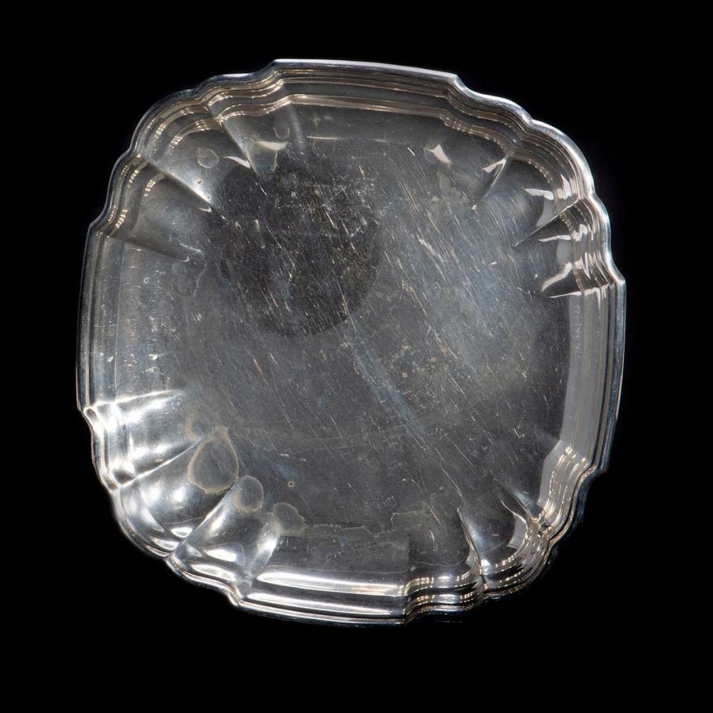 Appraisal: Sterling silver platter Sterling silver platter inches in diameter g