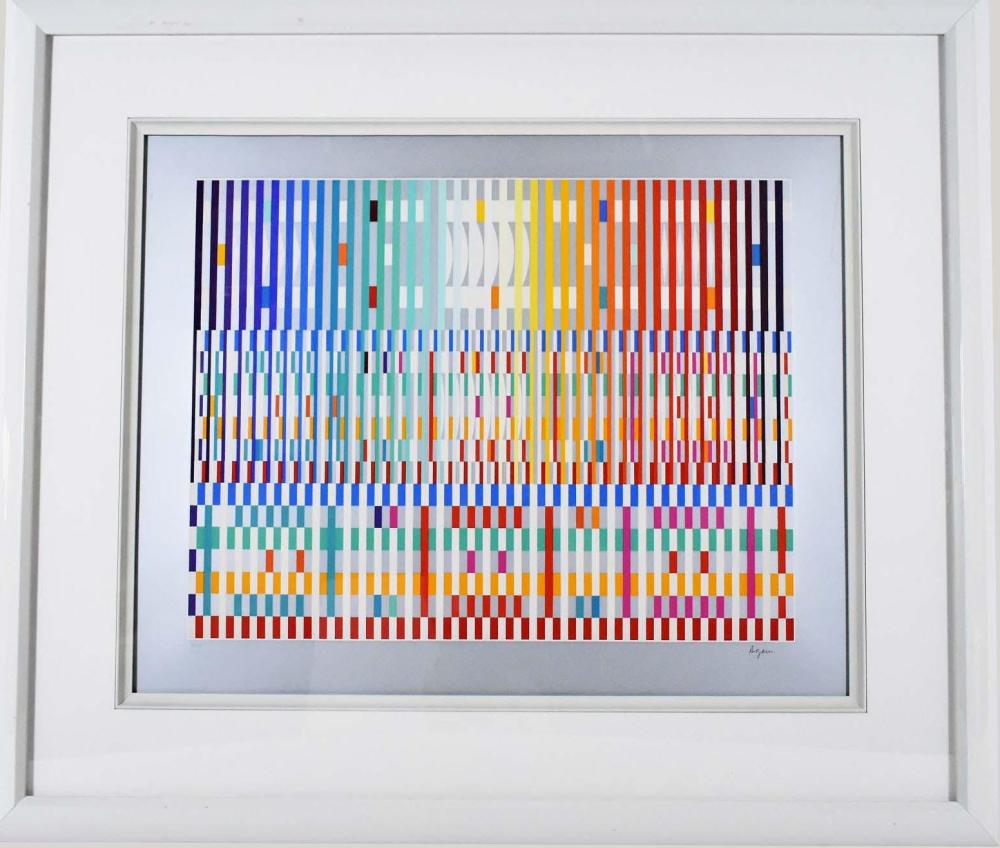 Appraisal: YAACOV AGAM ISREALI B SERIGRAPHThanksgiving Signed l r margin numbered