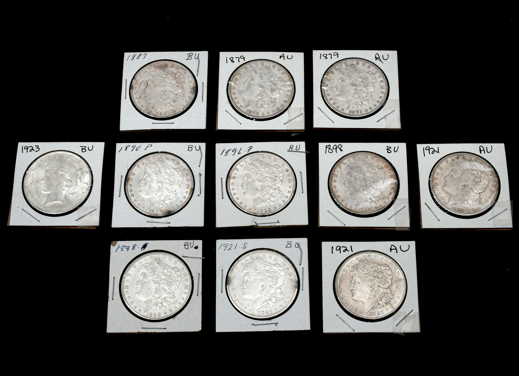 Appraisal: PIECE MORGAN DOLLAR COLLECTION Comprising - - - -P -