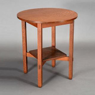 Appraisal: Stickely Brothers Lamp Table Diameter inches Height inches