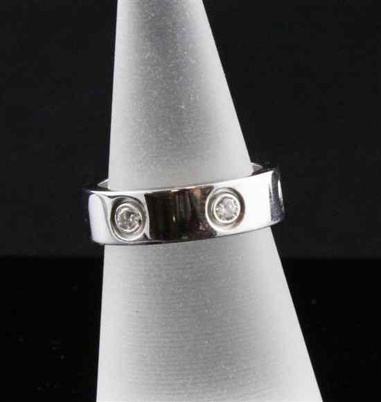 Appraisal: A Cartier ct white gold and diamond eternity ring size