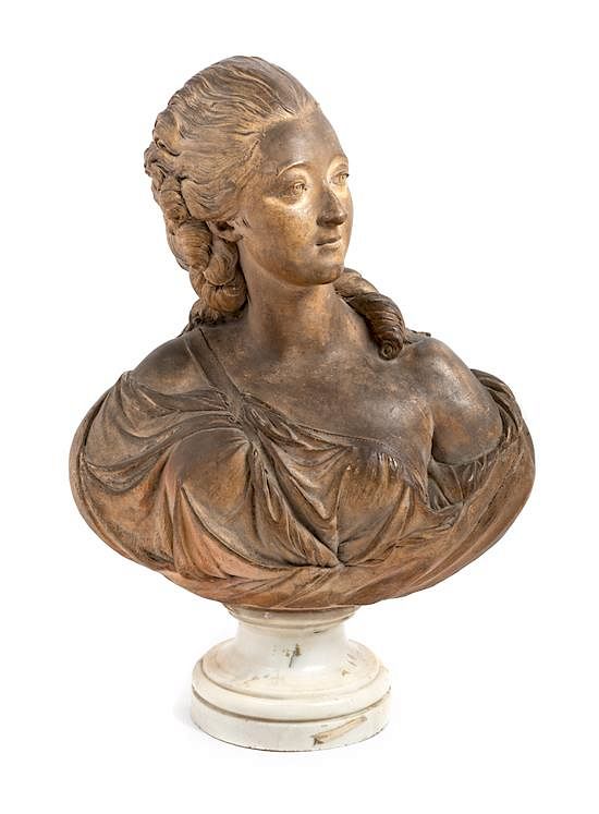 Appraisal: A French Terra Cotta Bust Height overall inches A French