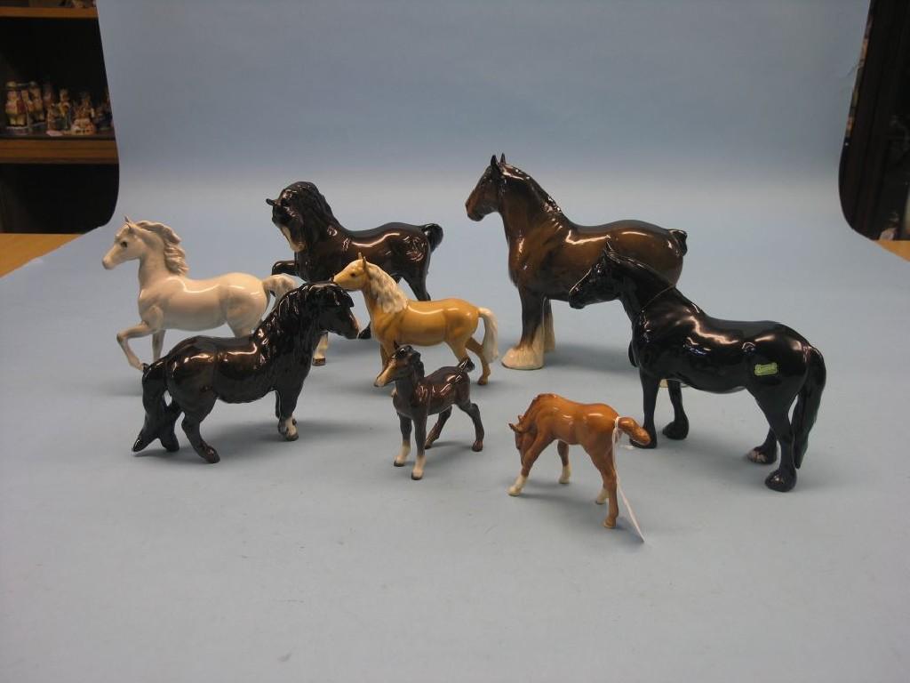 Appraisal: A Beswick Dales horse Champion Maisie cat ref and seven