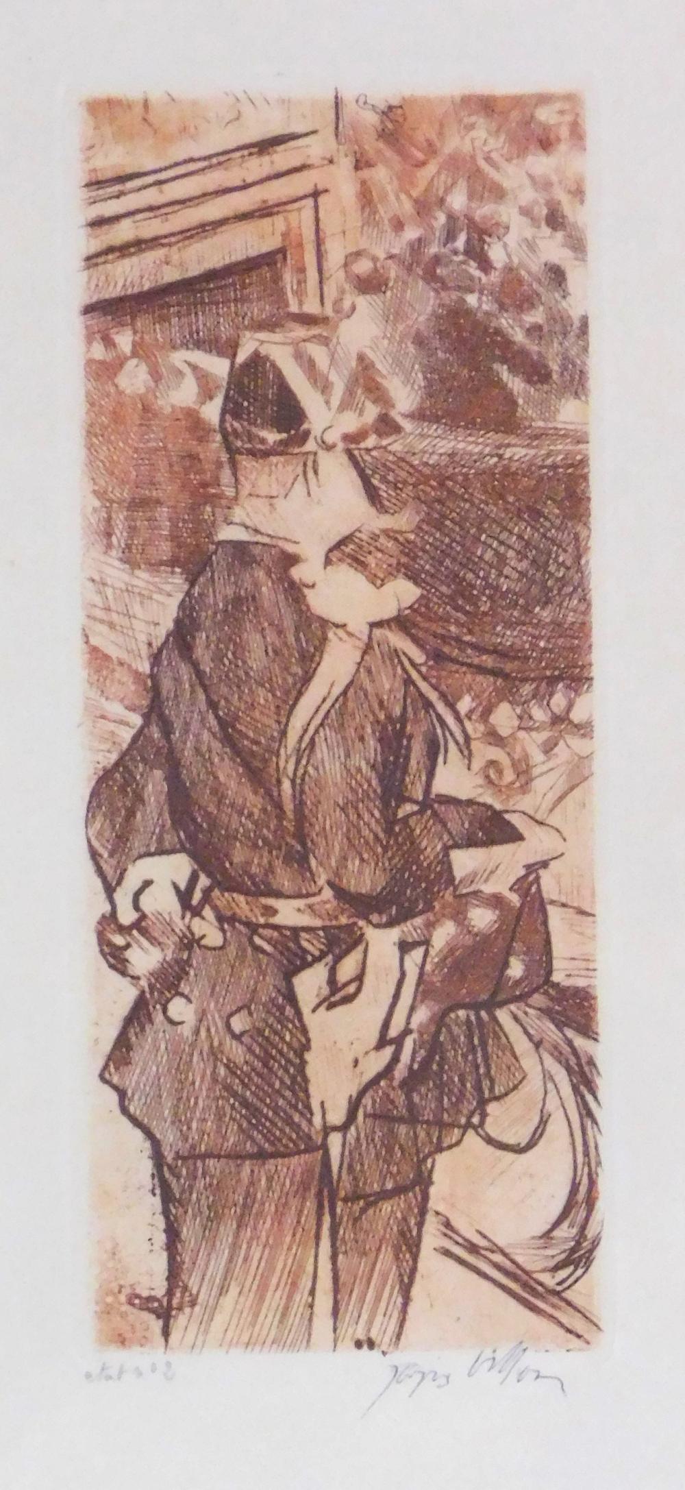 Appraisal: JACQUES VILLON FRENCH - SOLDIER BAL DU MOULIN ROUGE OBLONG