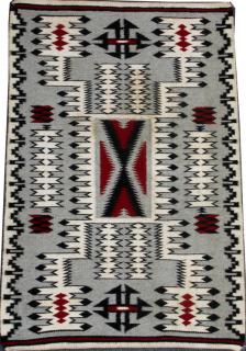 Appraisal: NAVAJO KLAGETOH STYLE HAND WOVEN WOOL MAT NAVAJO KLAGETOH STYLE