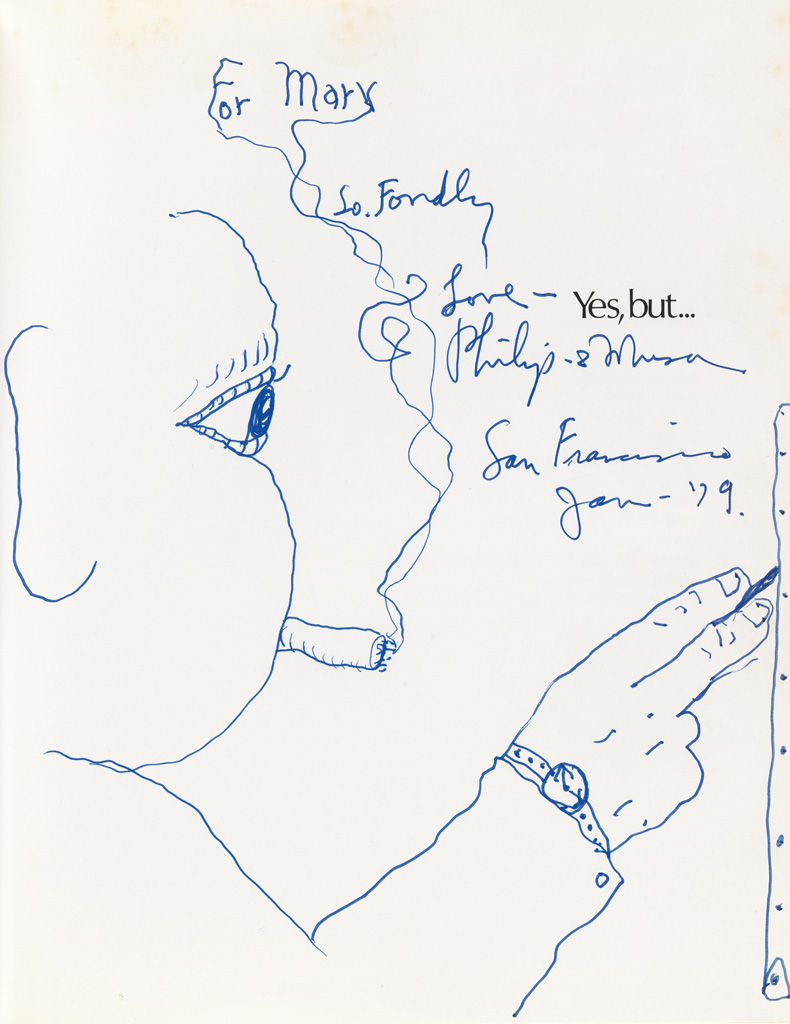 Appraisal: PHILIP GUSTON Untitled Self Portrait with a Cigarette Painting Pen