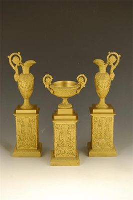 Appraisal: A th century French ormolu garniture of a pair of