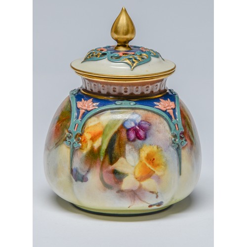 Appraisal: A Royal Worcester Hadley Ware pot pourri vase and cover