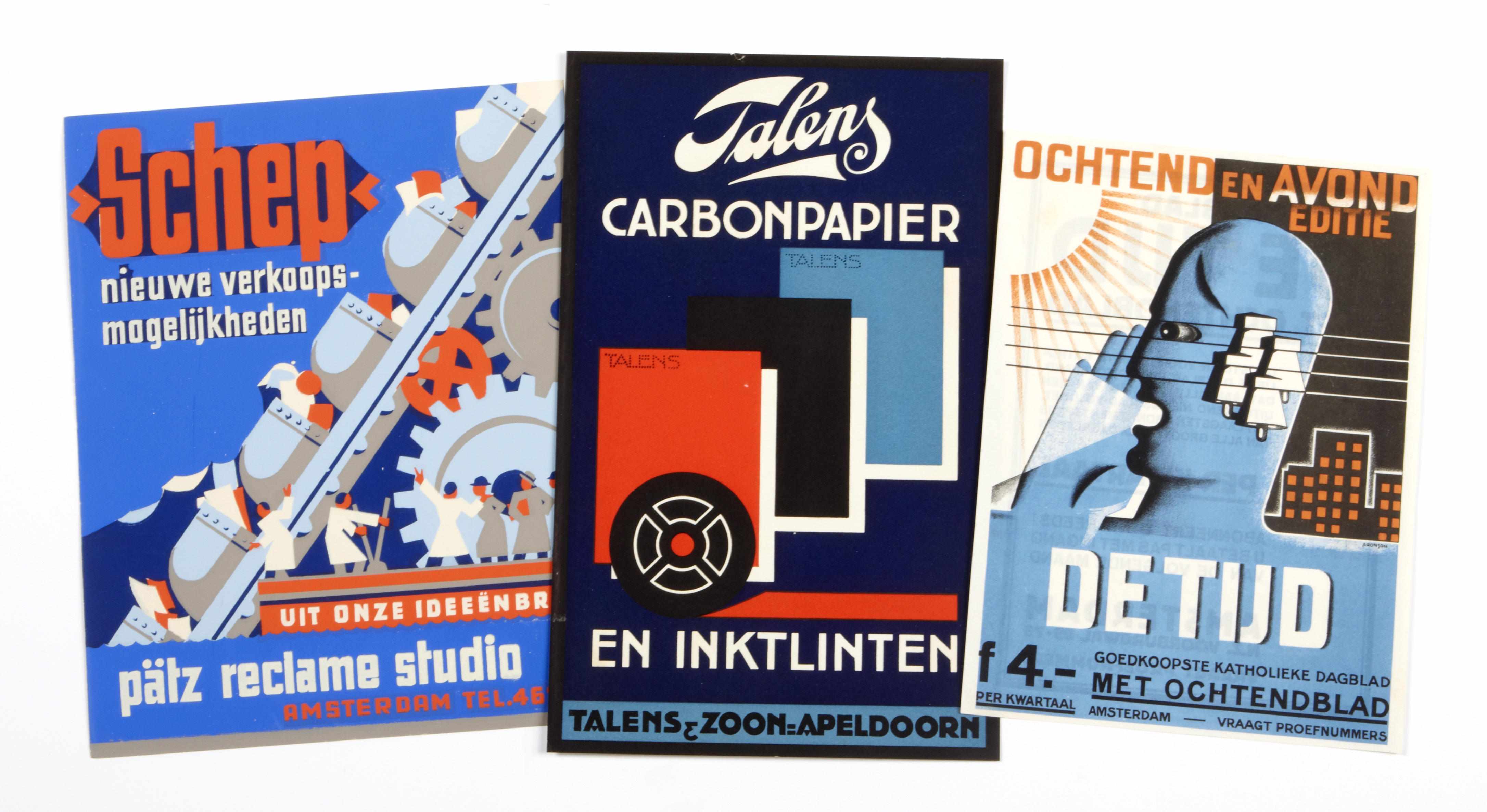 Appraisal: Aronson th century Talens Carbonpapier Detijd Schep Patz Reclame Studio