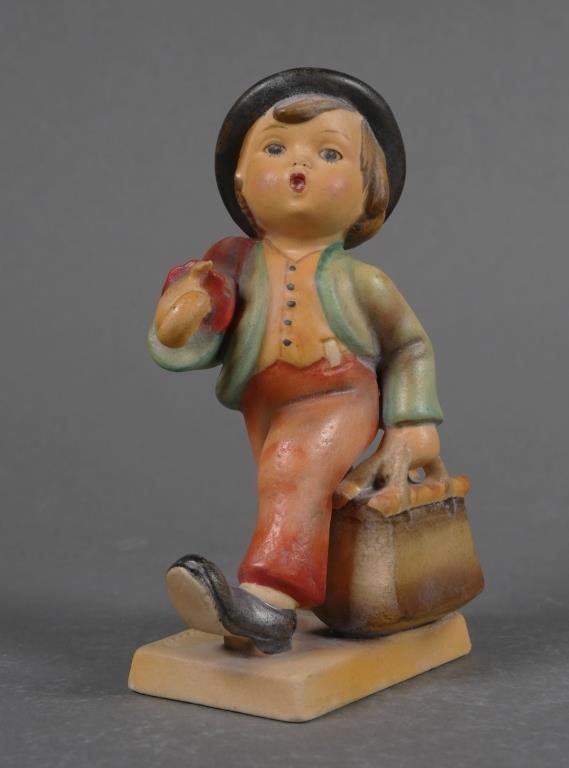 Appraisal: Hummel Merry Wanderer Figurine looks very old Has incised crown