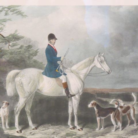 Appraisal: Pair of English Fox Hunt Engravings Mr William Long on