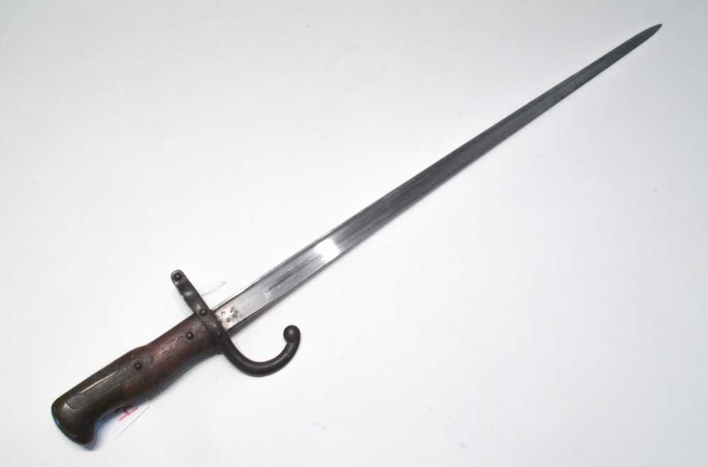 Appraisal: FRENCH MODEL GRAS BAYONET sword type with T shape blade