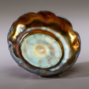 Appraisal: Tiffany Studios American Early th Century Dish favrile glass base