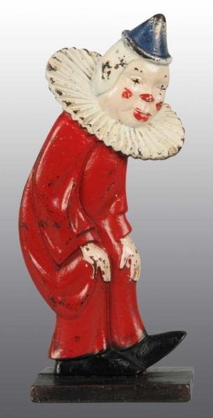 Appraisal: Cast Iron Clown Doorstop Description Hubley double-sided solid casting Condition