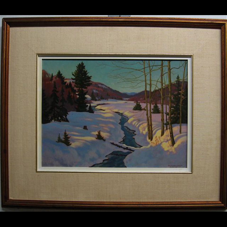 Appraisal: ROBERT EMERSON EVERETT - CANADIAN WINTER POPLARS MUSKOKA OIL ON