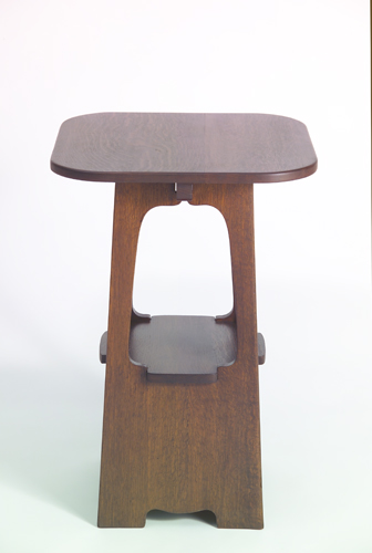 Appraisal: LIMBERT Plant stand with rounded square overhanging top and lower