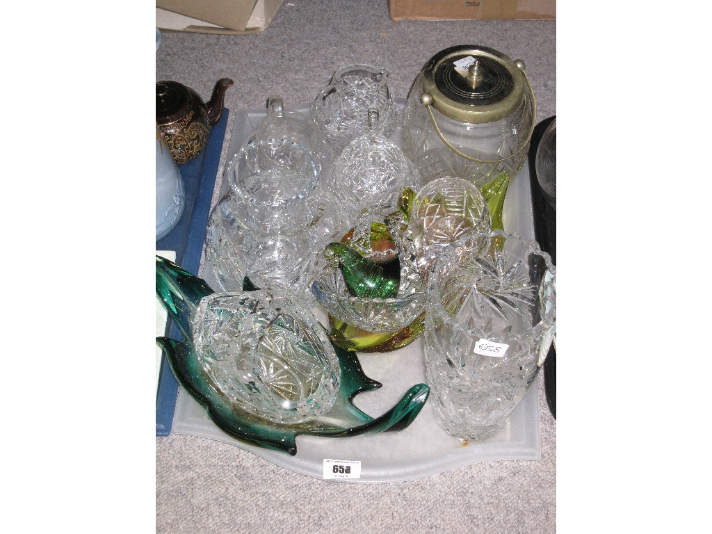 Appraisal: Tray lot of assorted glass items to include Artglass etc