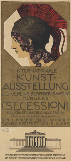 Appraisal: FRANZ VON STUCK - INTERNATIONALE KUNST-AUSSTELLING SECESSION Circa x inches