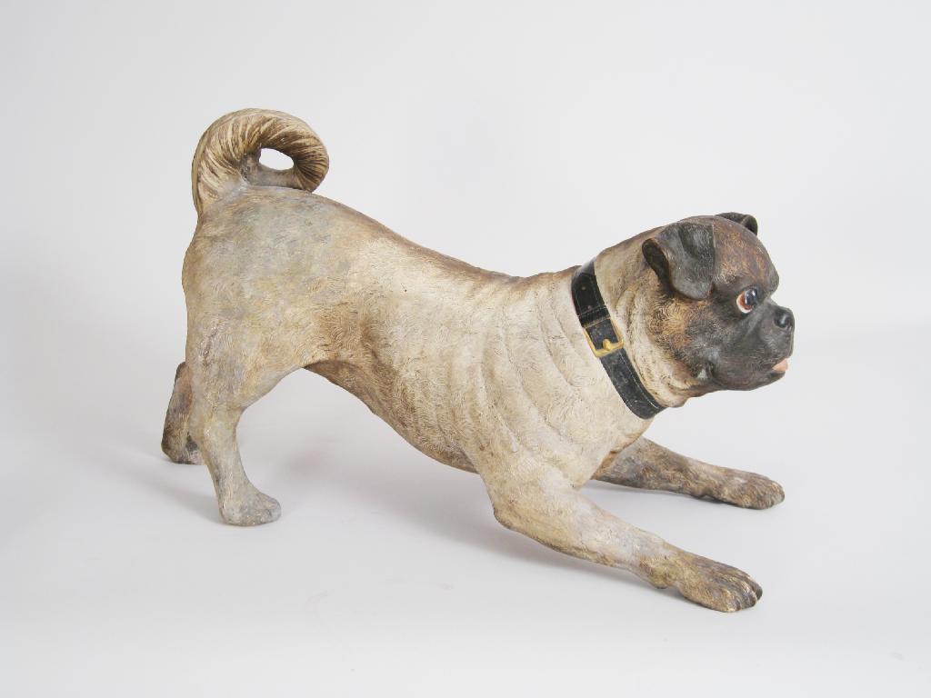 Appraisal: A Royal Worcester Model of a Pug Dog with collar