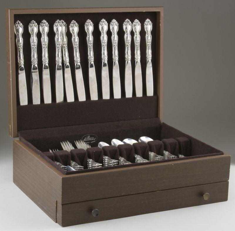 Appraisal: Wallace La Reine Sterling Flatware pieces service for twelve each