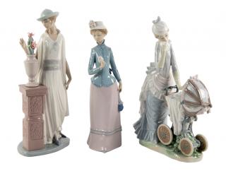 Appraisal: THREE LLADRO PORCELAIN FIGURES THREE LLADRO PORCELAIN FIGURES th century