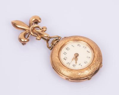 Appraisal: A Swiss k gold cased pocket watch the cream enamel