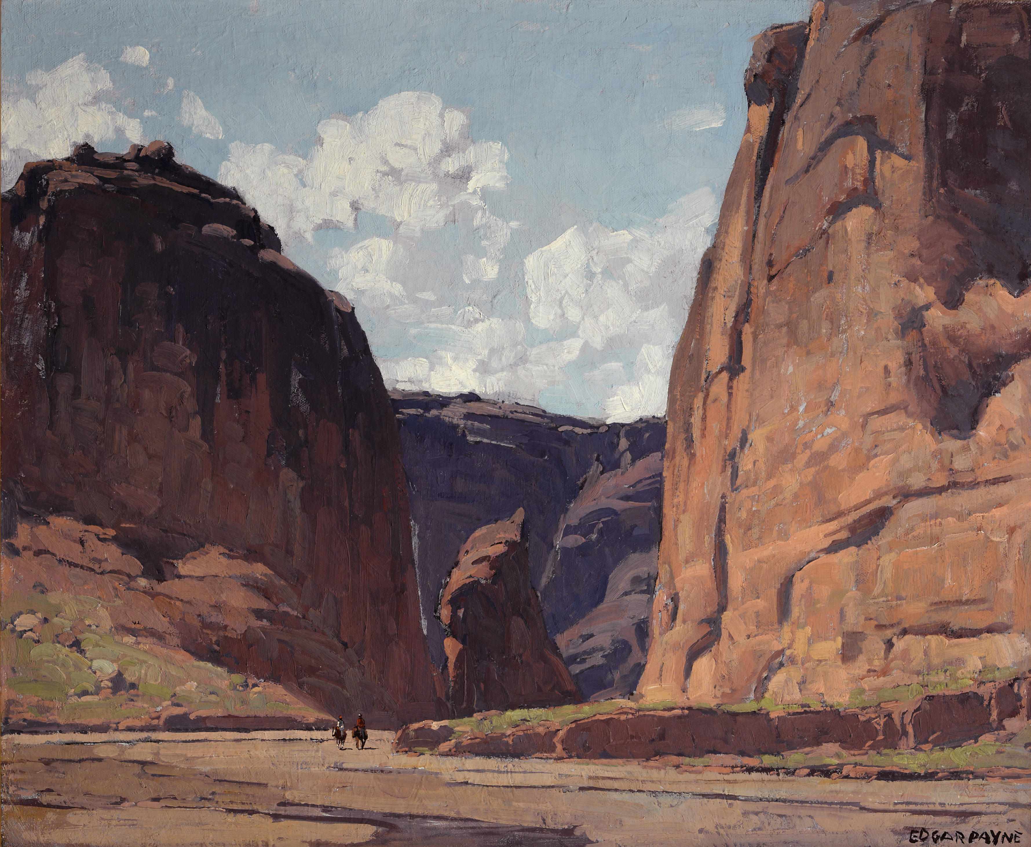 Appraisal: Edgar Payne - Canyon gateway signed 'Edgar Payne' lower right