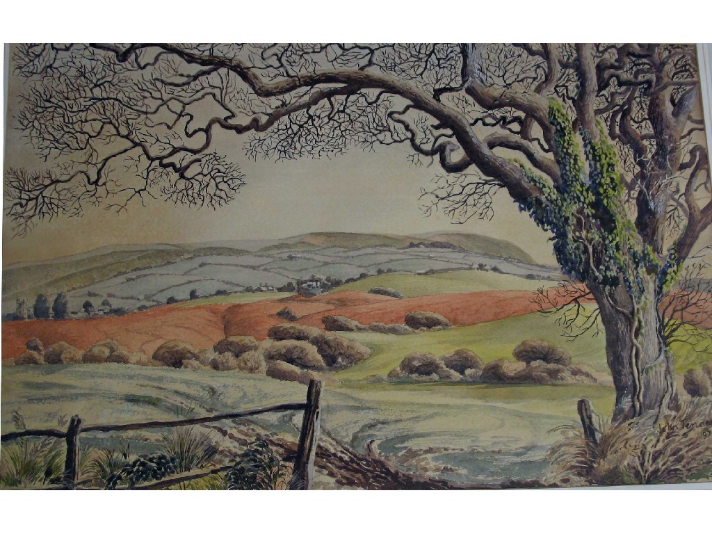 Appraisal: John Tennant Dorset landscape watercolour signed x painted for Commander