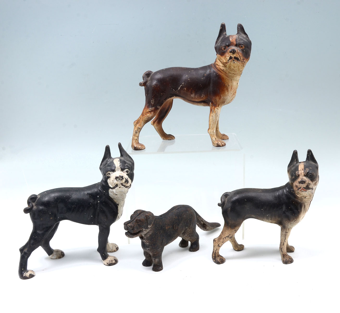 Appraisal: PIECE CAST IRON DOGS TO INCLUDE NUTCRACKER Comprising - Boston