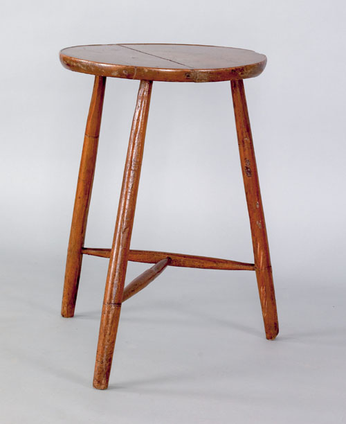 Appraisal: English windsor candlestand ca with a round dished top h