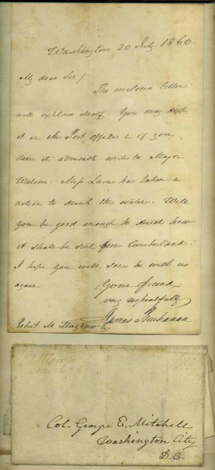 Appraisal: piece Autograph Letter Signed Buchanan James Washington July p vo