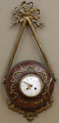 Appraisal: LOUIS XVI-STYLE GILT-METAL-MOUNTED GRIOTTE MARBLE WALL CLOCK The in white