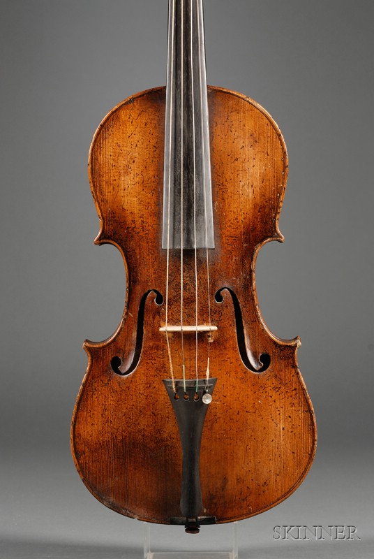 Appraisal: German Violin c unlabeled length of one-piece back in mm