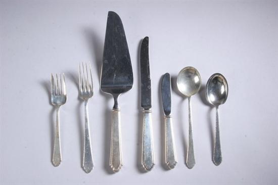 Appraisal: -PIECE LUNT STERLING SILVER PARTIAL FLATWARE SERVICE William Mary pattern