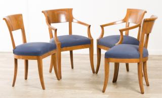 Appraisal: Biedermeier Style Fruitwood Dining Chairs Gorgeous four chair set including