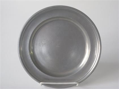 Appraisal: Pewter plate william calder - providence rhode island th century