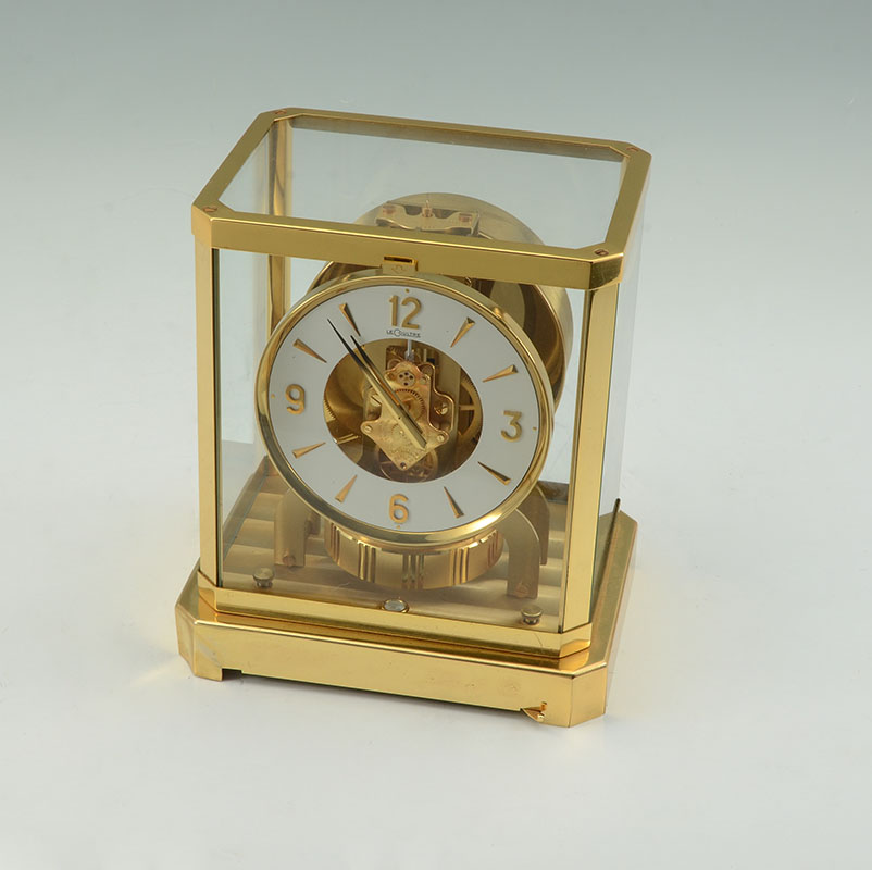 Appraisal: EARLY 'S LECOULTRE ATMOS CLOCK Brass frame push button front