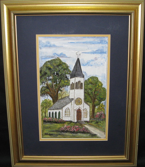 Appraisal: Henry Watson American Louisiana b St Gabriel Church hand-painted bas-relief