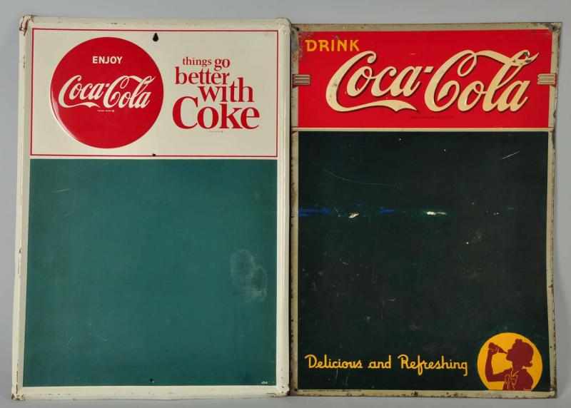 Appraisal: Lot of Embossed Tin Coca-Cola Menu Boards Description s and