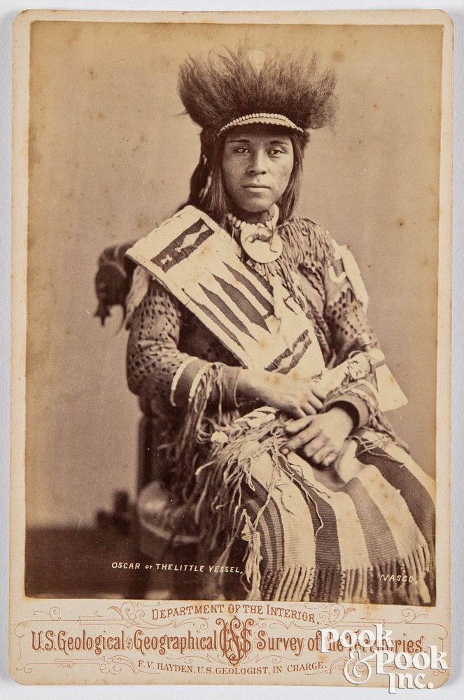 Appraisal: Native American Indian photo Little Vessel Native American Indian cabinet