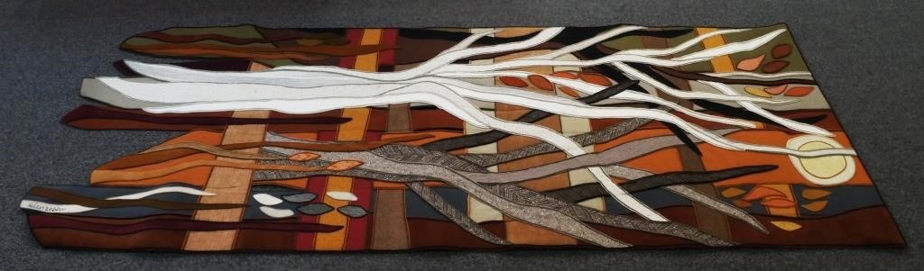 Appraisal: Magnificent Treeweave tapestry textile art by Helen Webber American th