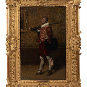 Appraisal: Ferdinand Victor L on Roybet French - Musketeer oil on