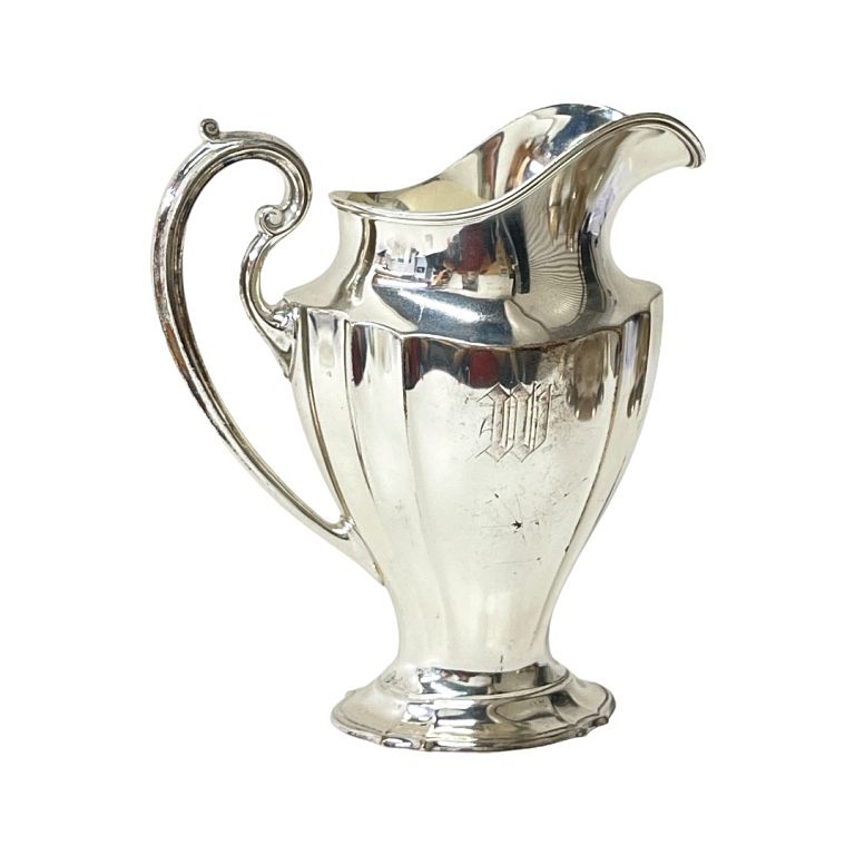 Appraisal: Reed Barton Sterling Silver Water Pitcher Monogrammed Hallmarked on bottom