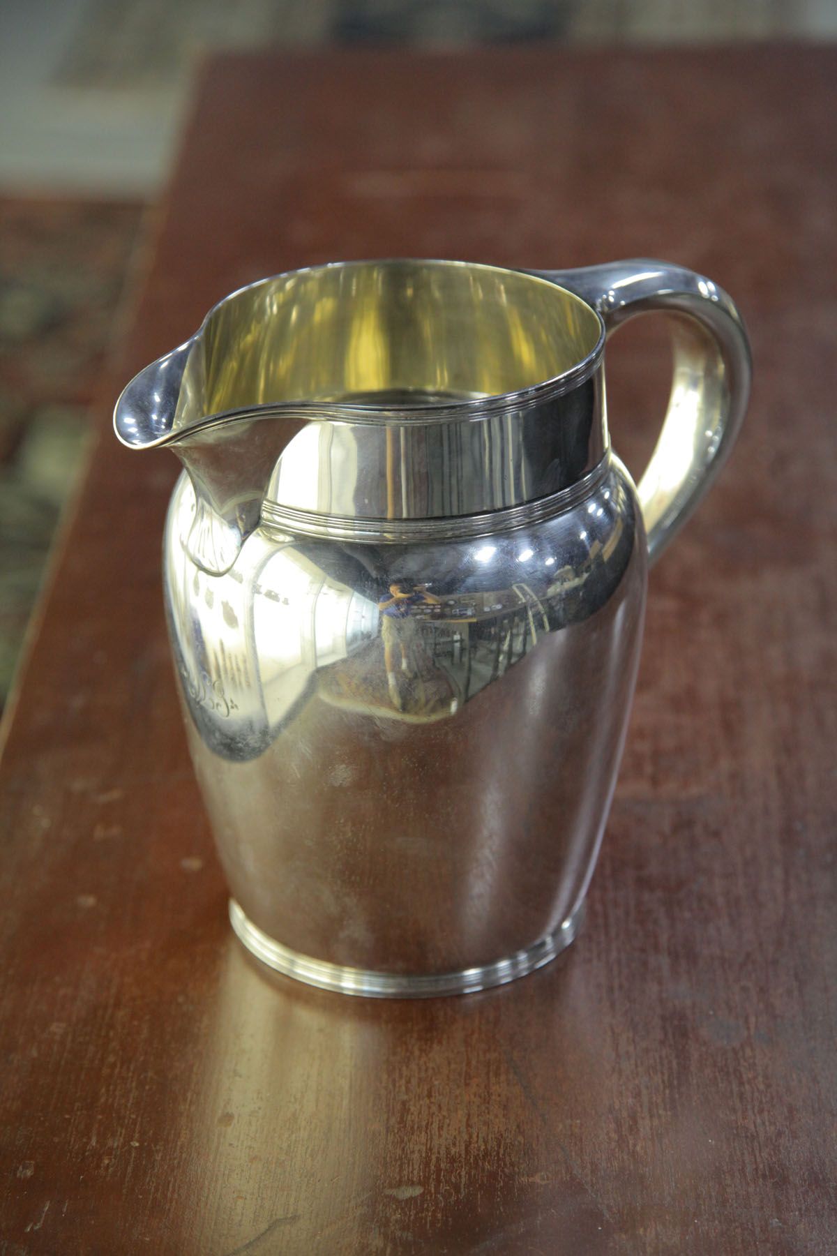 Appraisal: TIFFANY STERLING SILVER PITCHER New York th century Handled pitcher